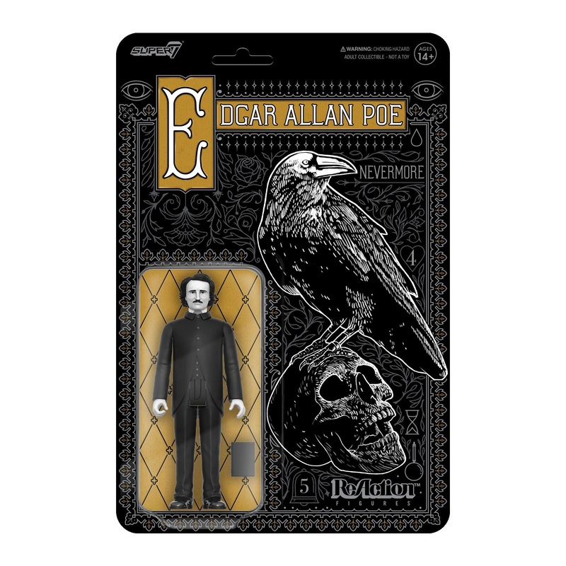 Super7 x Edgar Allan Poe (Greyscale) ReAction Figure