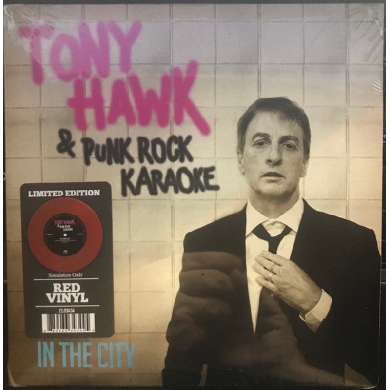 Tony Hawk & Punk Rock Karaoke  In The City Red Color 7″ Vinyl LP Record