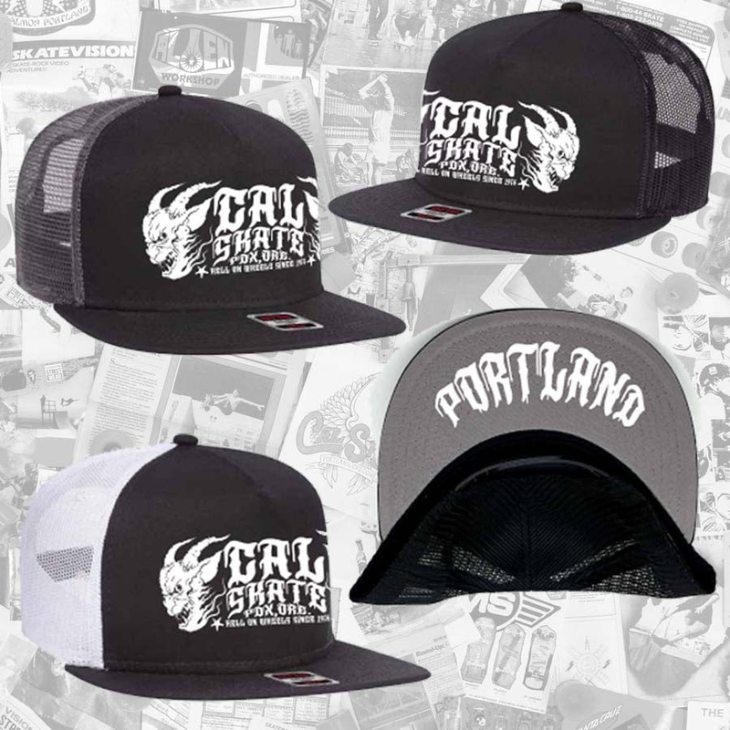 Cal Skate “Hell Cat ’76” Hat With Printed Bill Black/Black