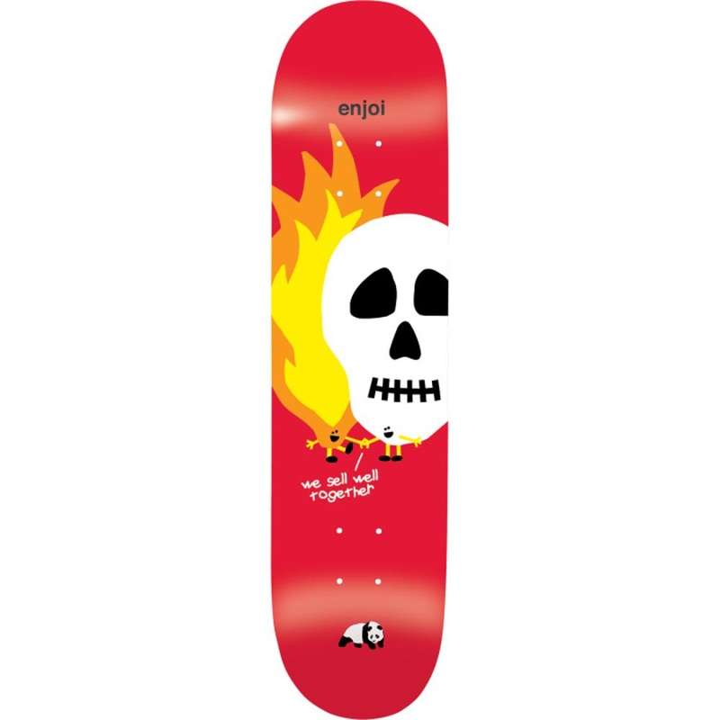 Enjoi Skulls And Flames 8.25″ Red Skateboard Deck