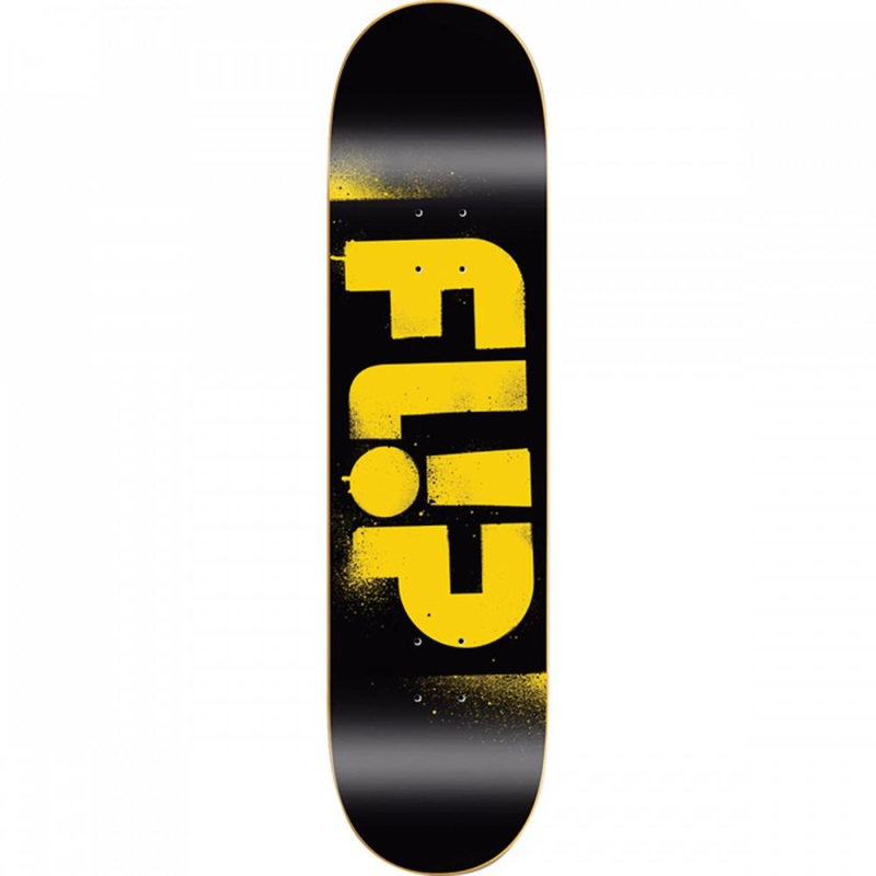 Flip Odyssey Stencil 8.25″ Yellow Skateboard Deck