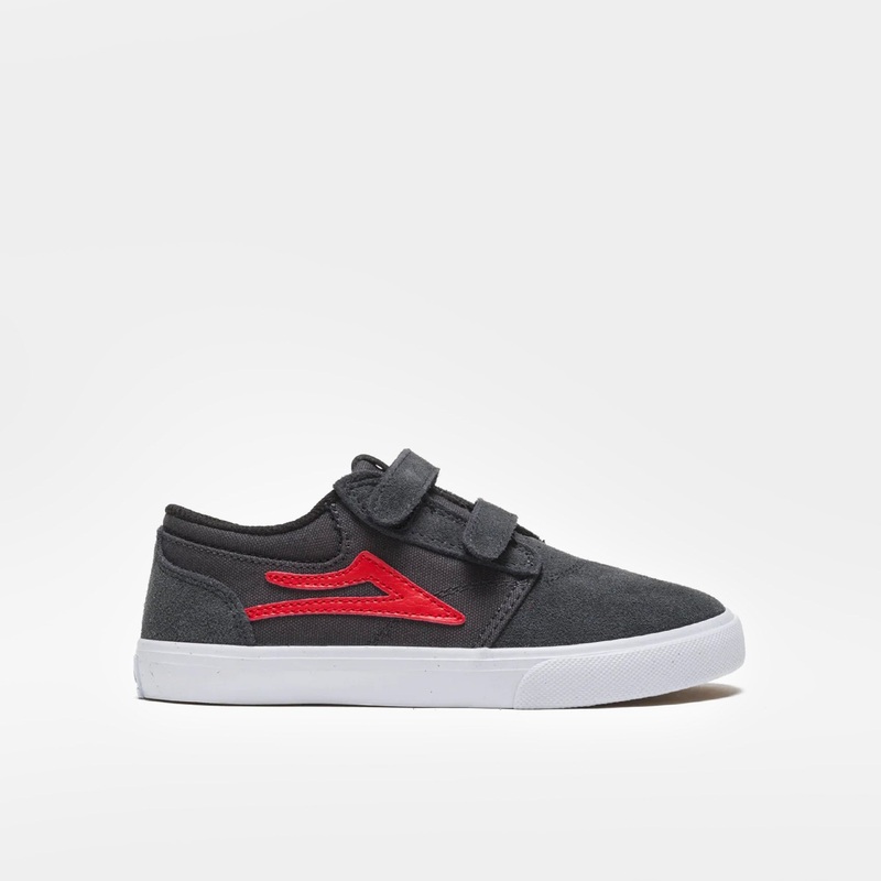 Lakai Griffin Kids Suede – Charcoal / Flame Youth UK 12