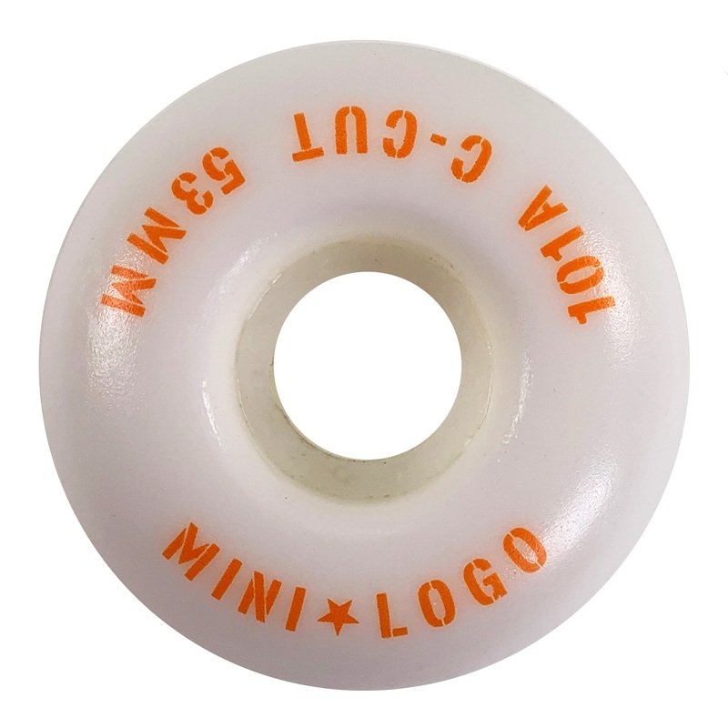 Mini Logo – 53mm –  C-Cut 2 101a Wheels – White