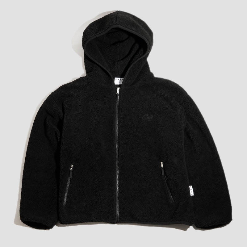 Skateboard Cafe Sherpa Fleece Zip Hood Black Small