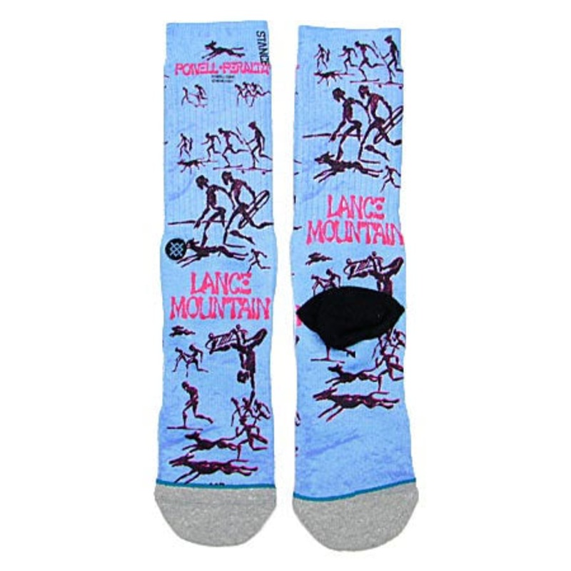 Stance Lance Mountain Crew Socks Blue Large