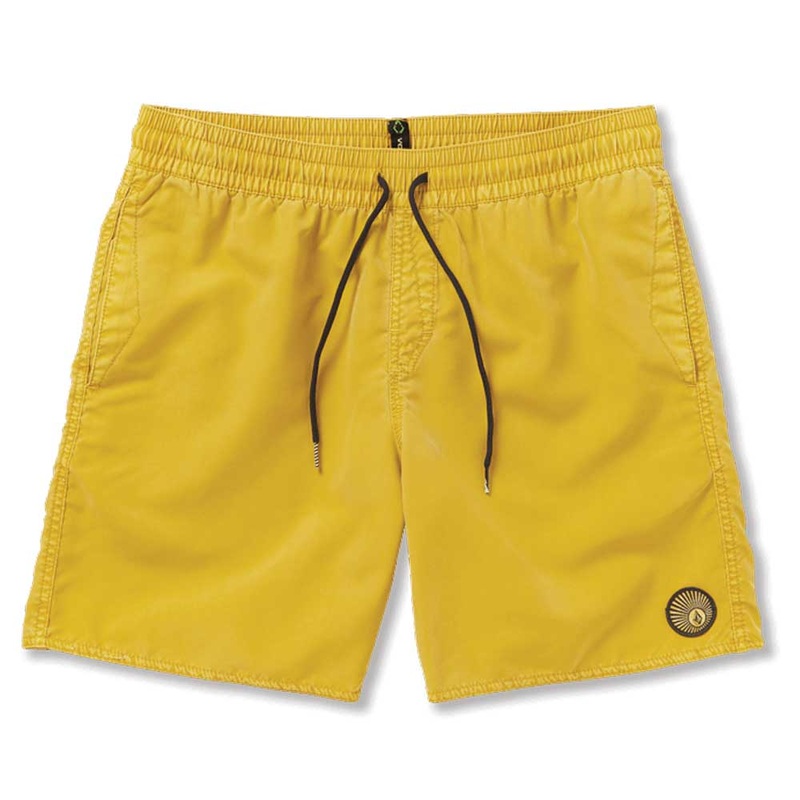 Volcom Men’s Center Swim Trunks – Lemon Small Lemon
