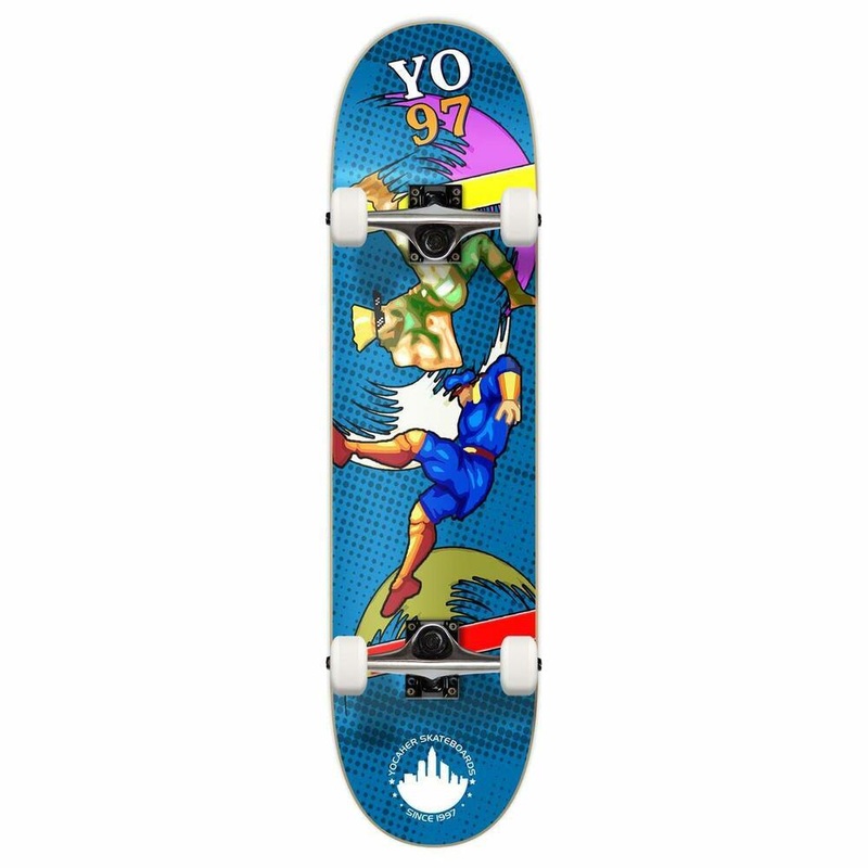 Yocaher Graphic Complete 7.75″ Skateboard – Retro Series – Brawler Complete