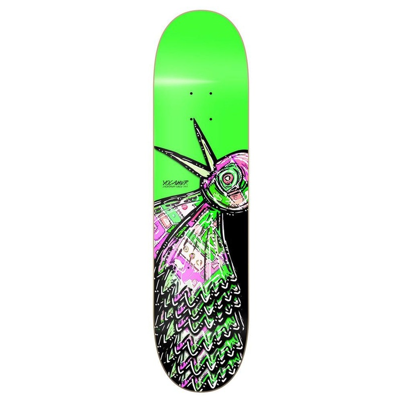 Yocaher Graphic Skateboard Deck – The Bird Green 7.5″