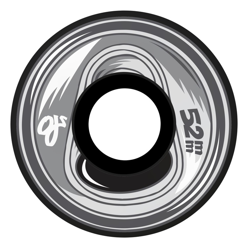 52mm Frozen Energy Keyframe 92a OJ Skateboard Wheels Black 52mm