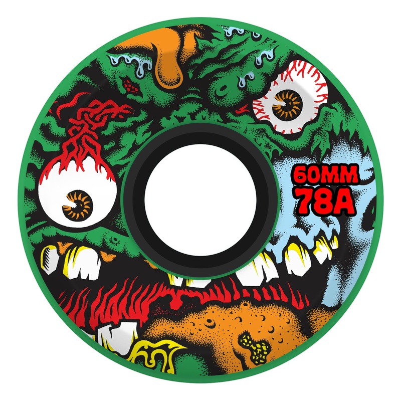60mm Roskopp Face Two Reissue 78a OG Slime Slime Balls Skateboard Wheels Green 60mm