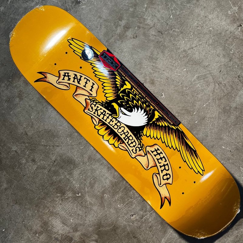 Anti-Hero Skateboards – DBX Eagle Deck – Yellow 8.25″
