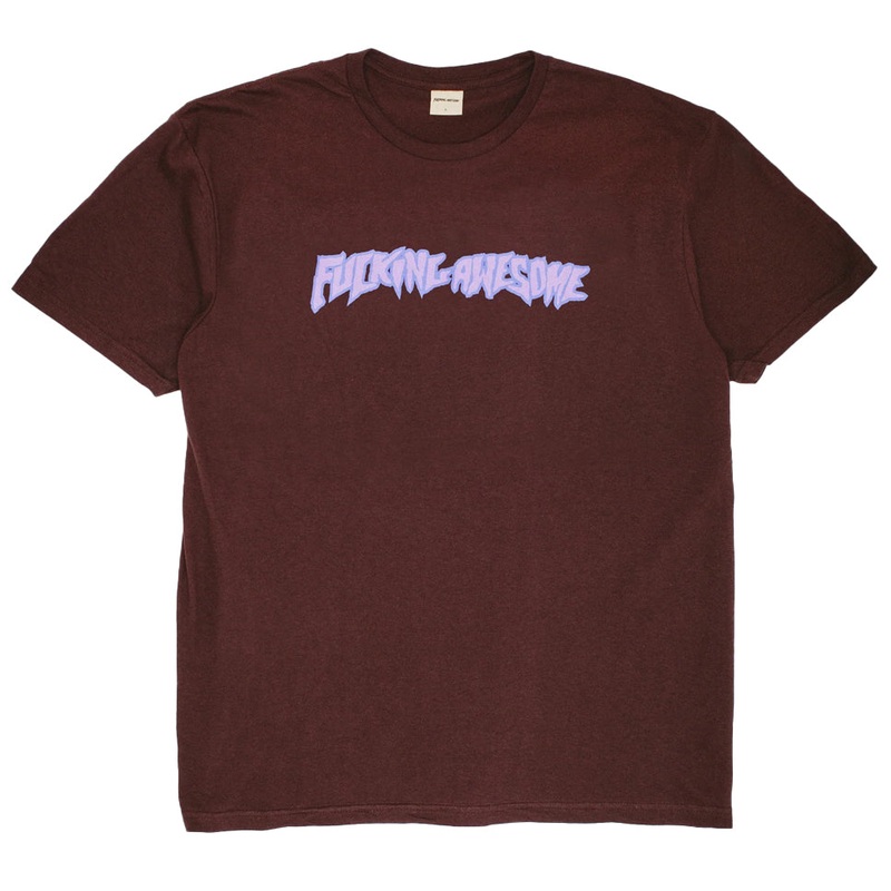 Fucking Awesome 2025 Stamp Logo T Shirt Brown Medium