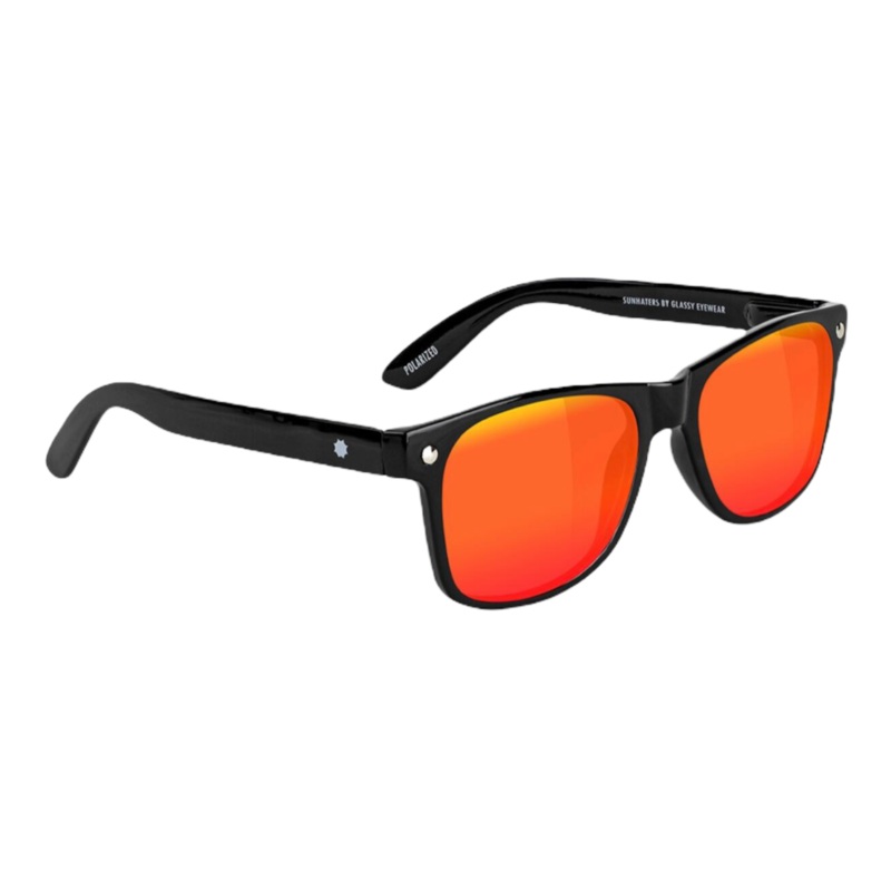Glassy Leonard Polarized – Black/Red Mirror OS