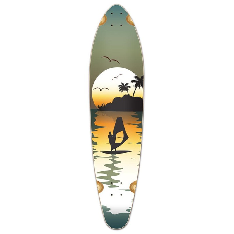 Punked Kicktail Surfer Longboard Deck Deck