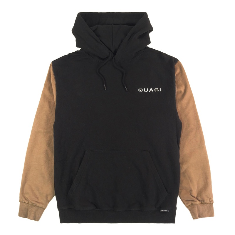 Quasi Blockhead Hooded Sweat  – Black / Taupe M