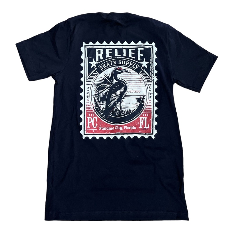 RELIEF STAMP T SHIRT BLACK S Black