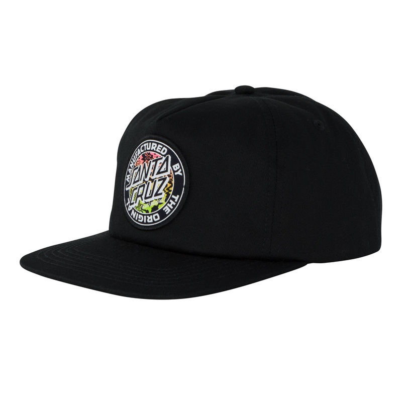 Santa Cruz Acidic MFG Dot Snapback Mid Profile Hat Black
