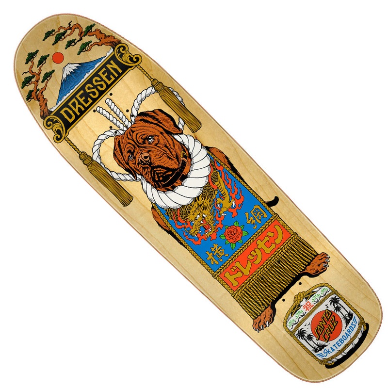 Santa Cruz Eric Dressen Sumo Dog Shaped Deck Multicolor 9.3 x 32.36 WB:14.5/15