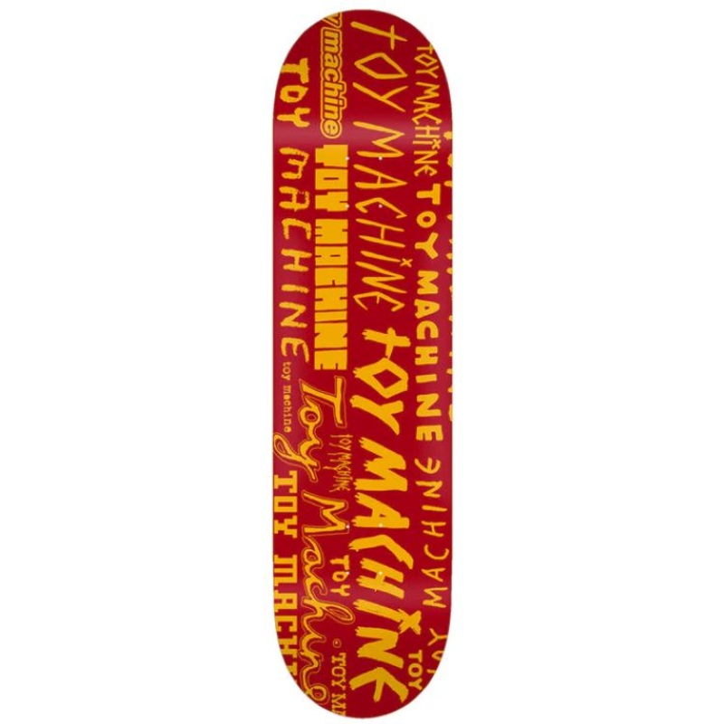 Toy Machine Word Marks Red 8.00″ Skateboard Deck 8.00″