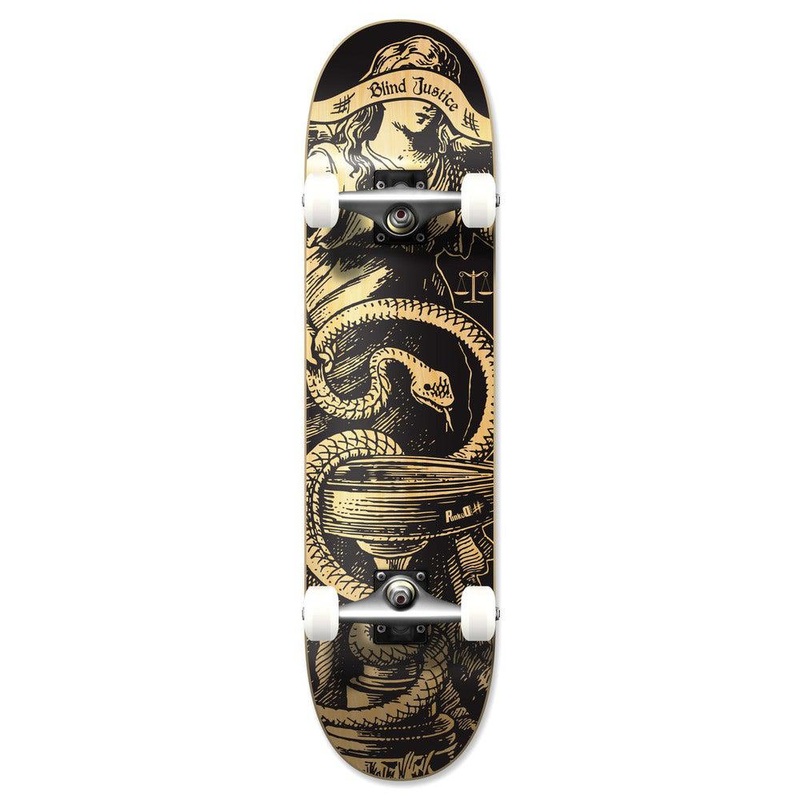 Yocaher Graphic Complete 7.75″ Skateboard – Natural Blind Justice Complete