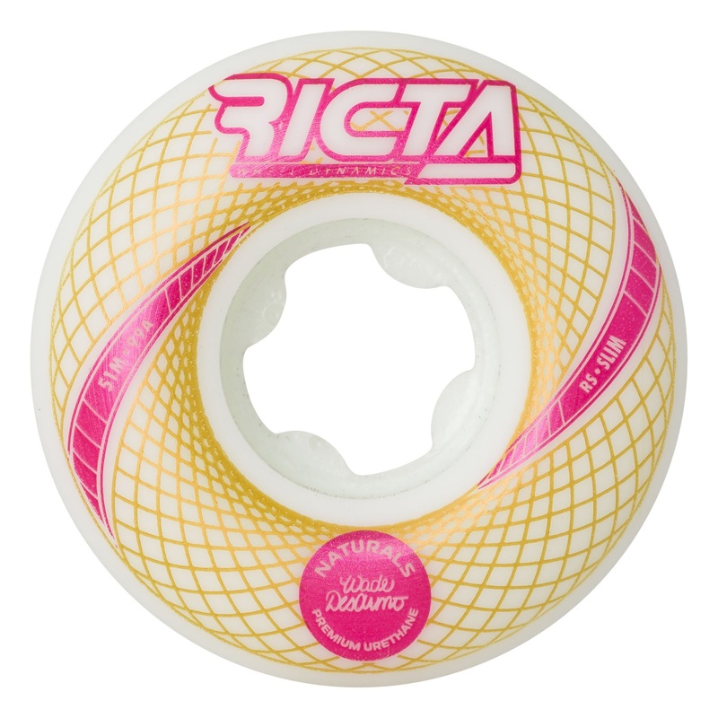 51mm Desarmo Vortex Naturals Slim 99a Ricta Skateboard Wheels White 51mm