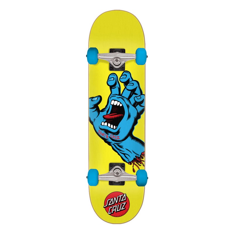 7.75in Mini Screaming Hand Santa Cruz Complete Skateboard No Color 7.75in x 30.00in