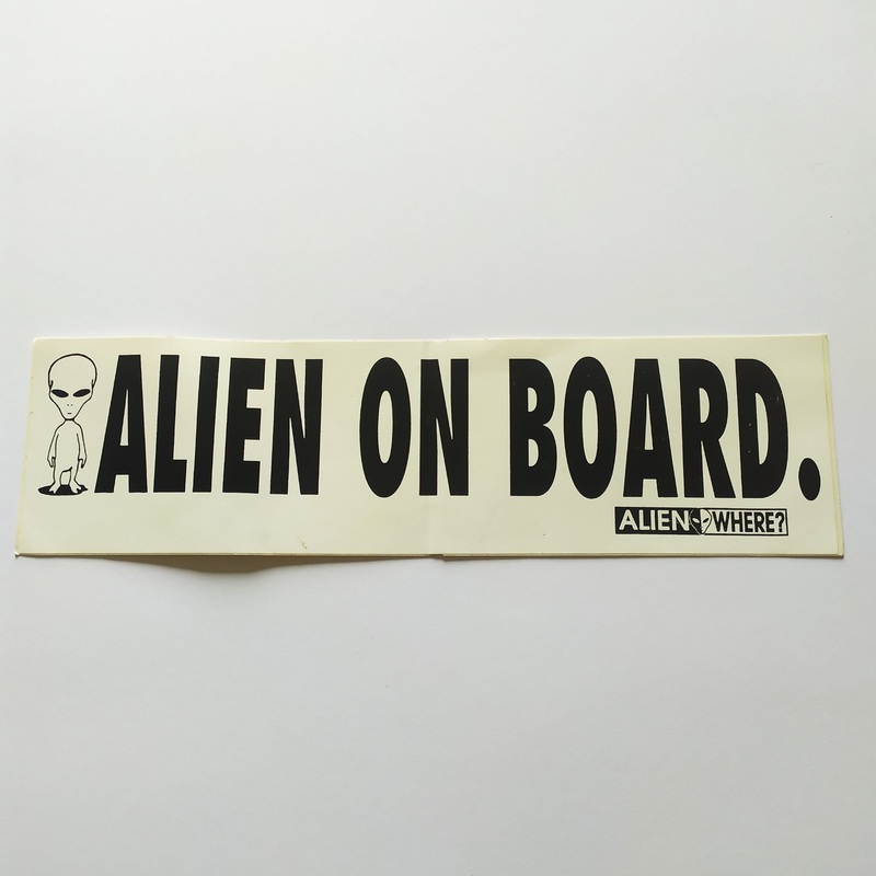 Alien Where? “Alien On Board” Skateboard Sticker