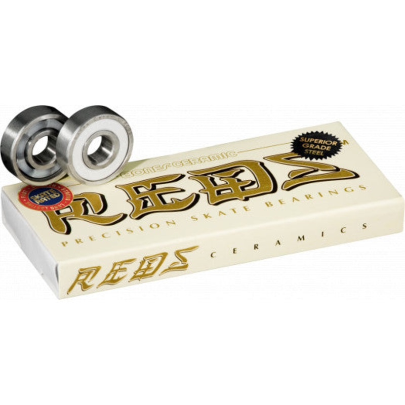 Bones Ceramic REDS Skateboard Bearings 8 pack