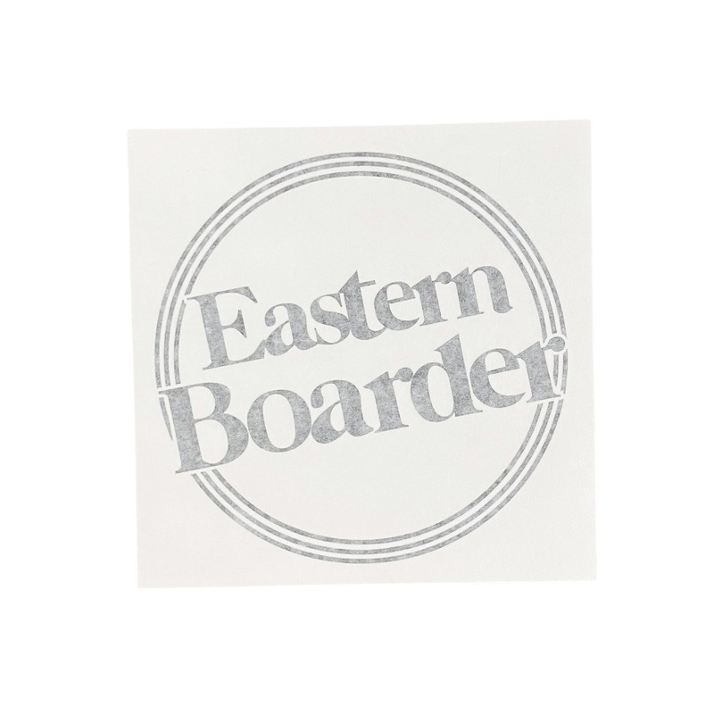 EasternBoarder Outline Dot Logo Die Cut Sticker 7″ Wide Black