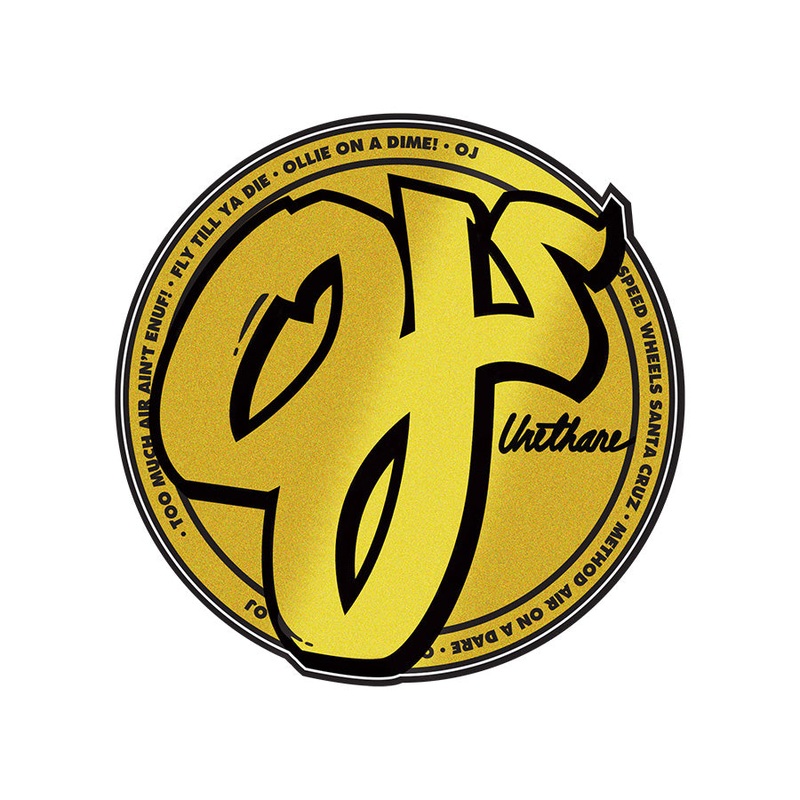 OJ Speed Wheels Classic Gold Foil 3″ Sticker