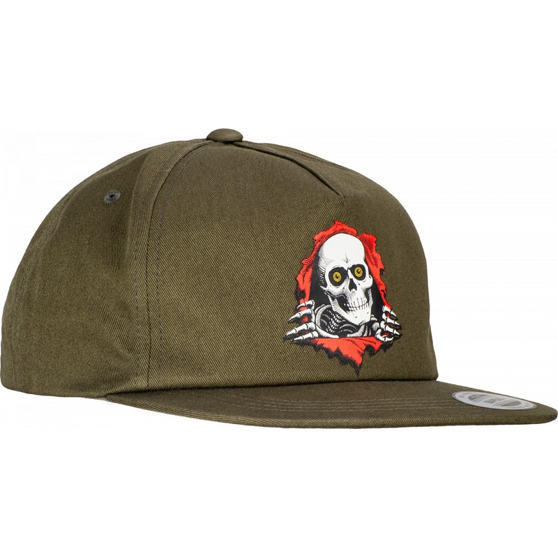 Powell Peralta Ripper II Snapback Hat Snapback Military Green