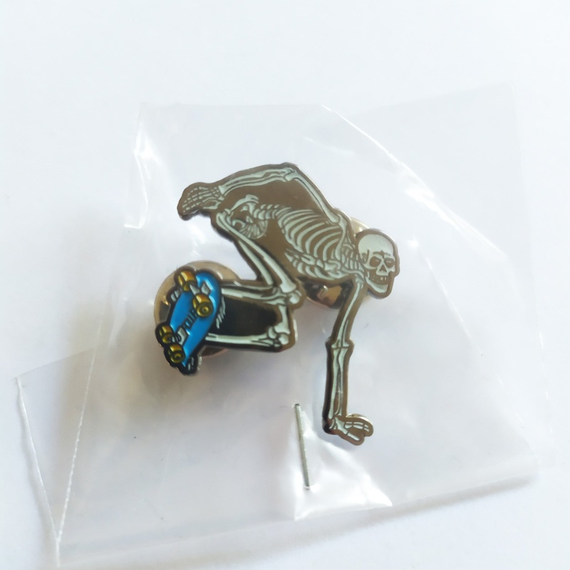 Powell Peralta “Skateboarding Skeleton” Lapel Pin (Glow in the Dark)