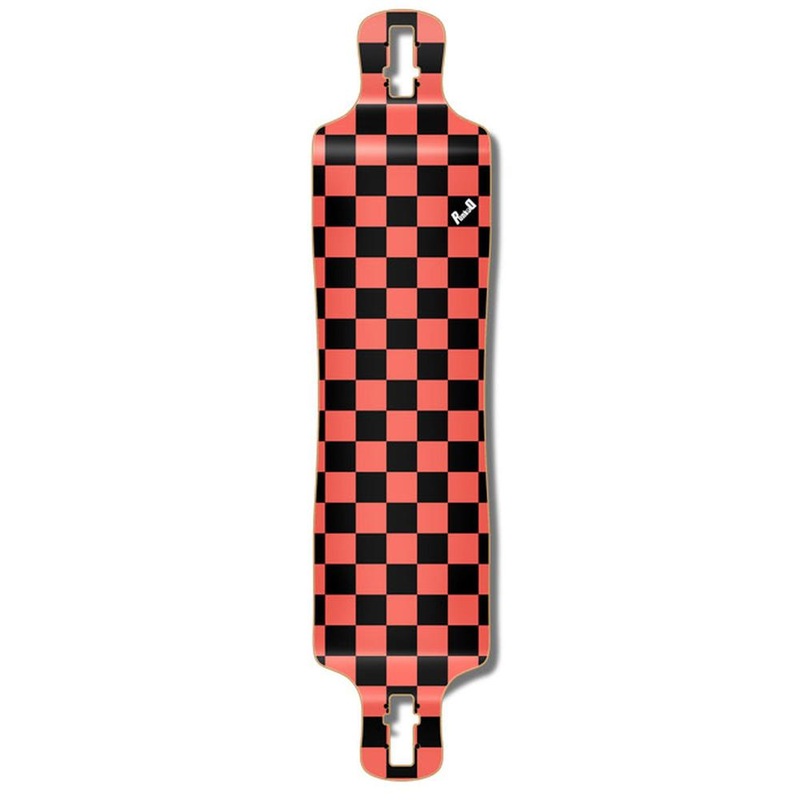 Punked Lowrider Longboard Deck – Checker Orange Deck