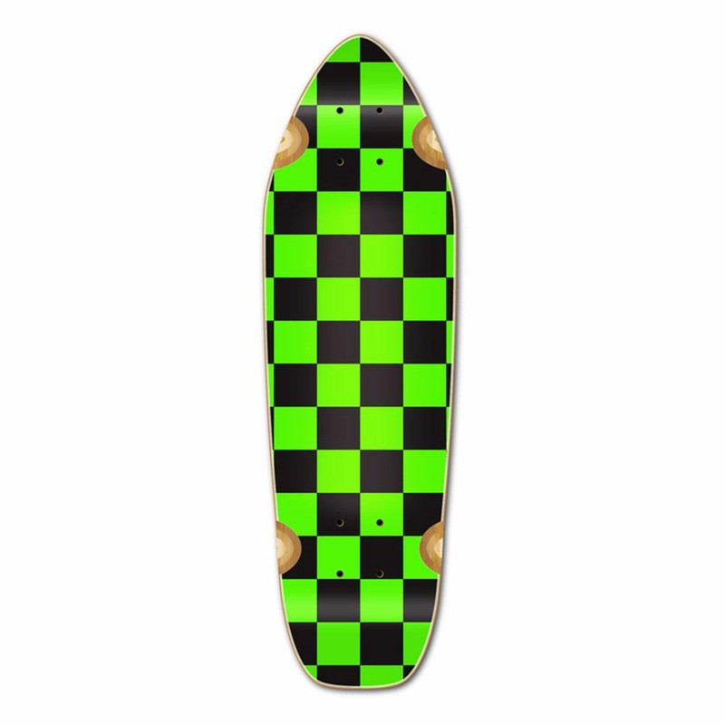 Punked Mini Cruiser Deck – Checker Green Deck