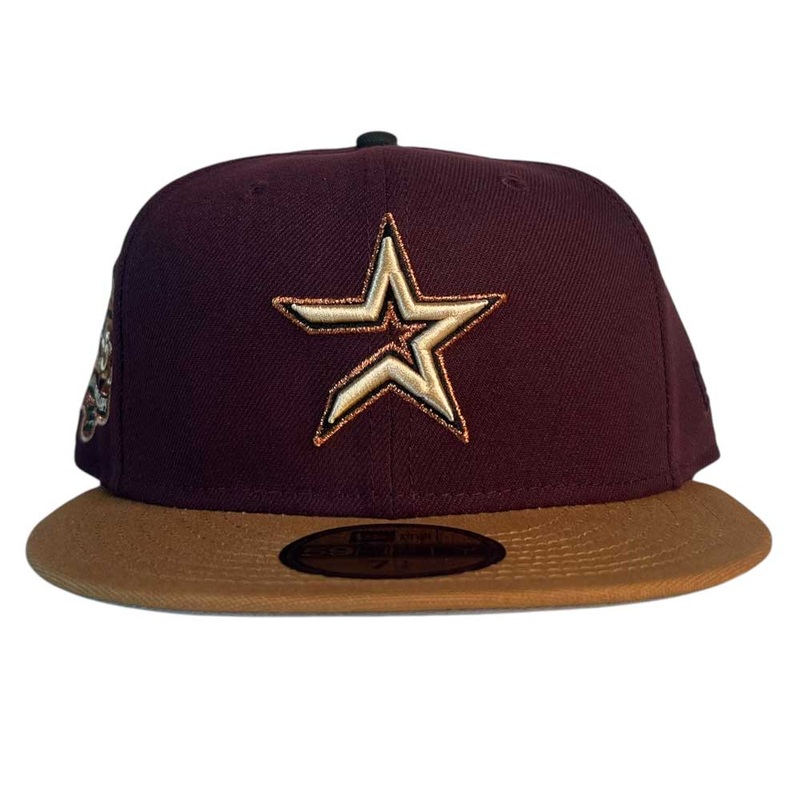 Saltwater Pack Maroon Bronze Houston Astros New Era Hat 5950 Fitted 5950 Day 7