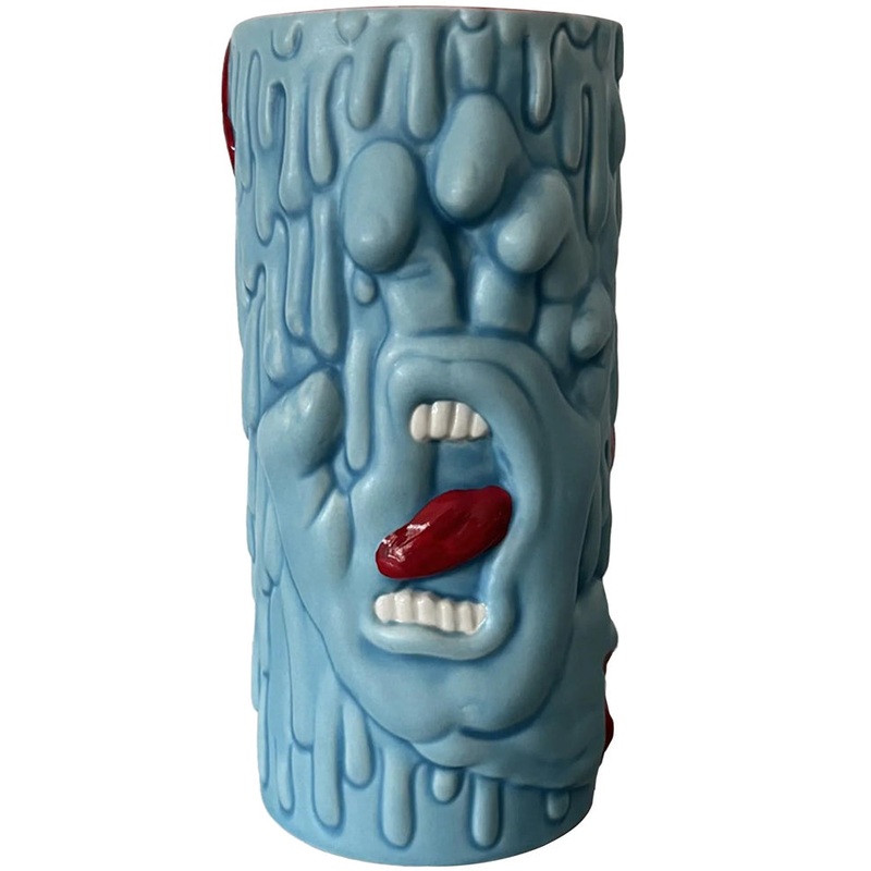 Santa Cruz Screaming Hand Tiki Mug Blue/ Red 16oz