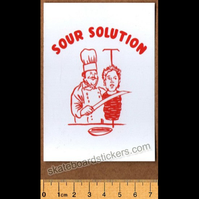 Sour Solution Skateboards Skateboard Sticker – Head Chef