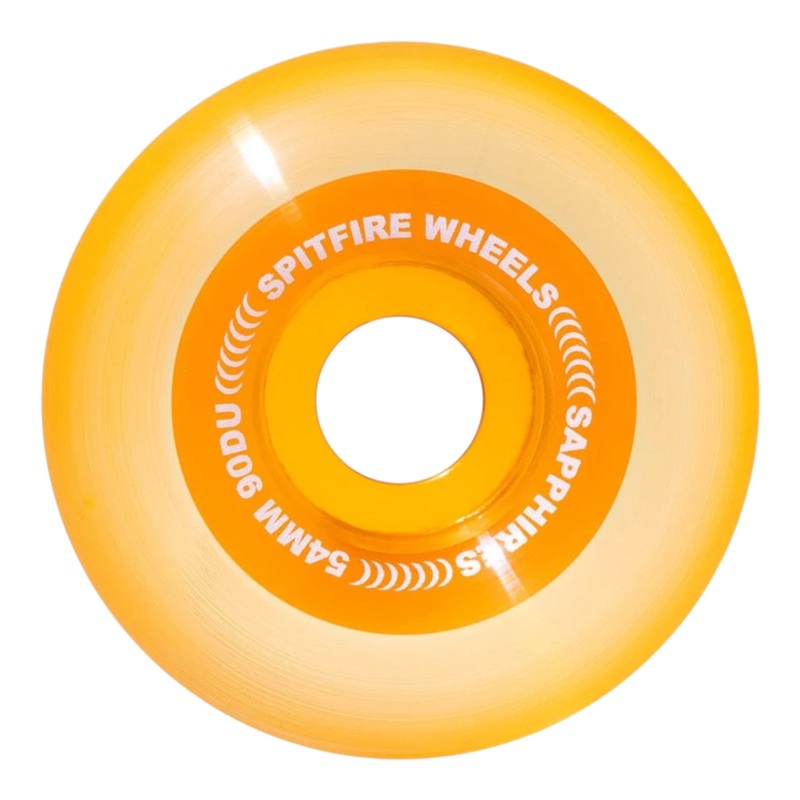 Spitfire 90D Sapphires Skateboard (Cruiser) Wheels – Clear/Orange 54mm 54mm