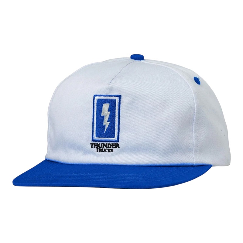Thunder Boxed Bolt Snap-Back Hat White/Blue OS