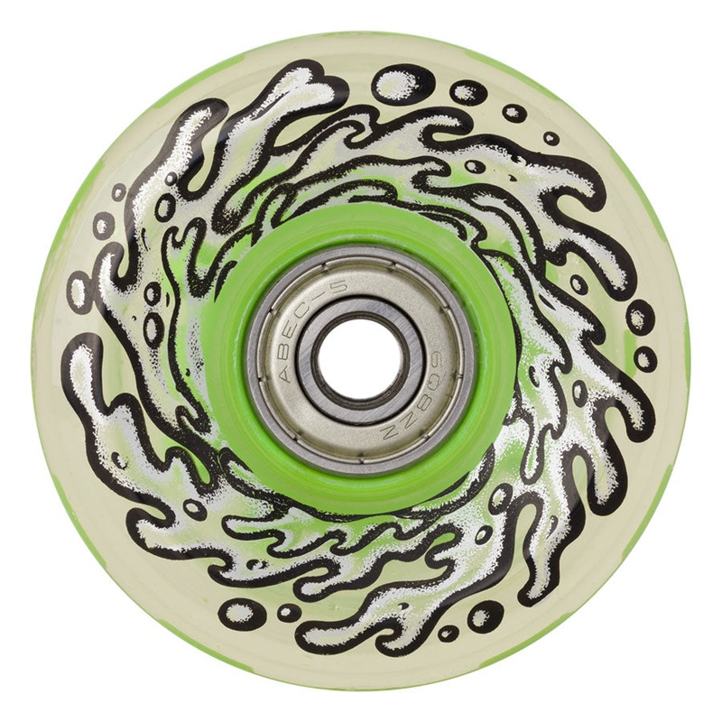 60mm Light Ups Green LED OG Slime 78a Slime Balls Skateboard Wheels No Color 60mm
