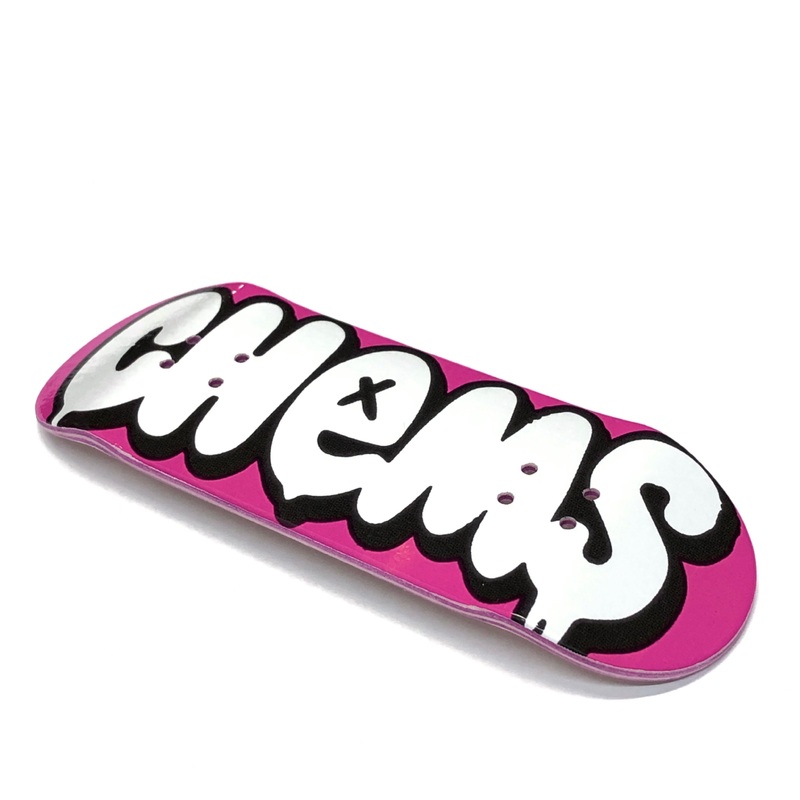Chems Pink “Bubbles” Fingerboard Deck 29mm Mid-Pro Popsicle