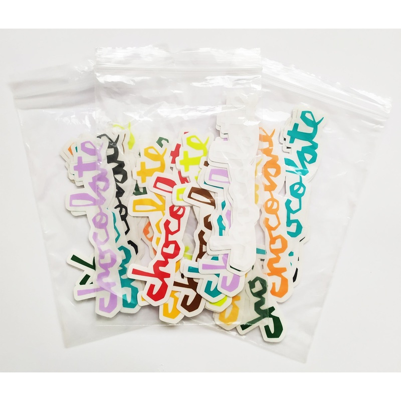 Chocolate Chunk Logo Skate Stickers with various colours 13.5 cm – 10 pack