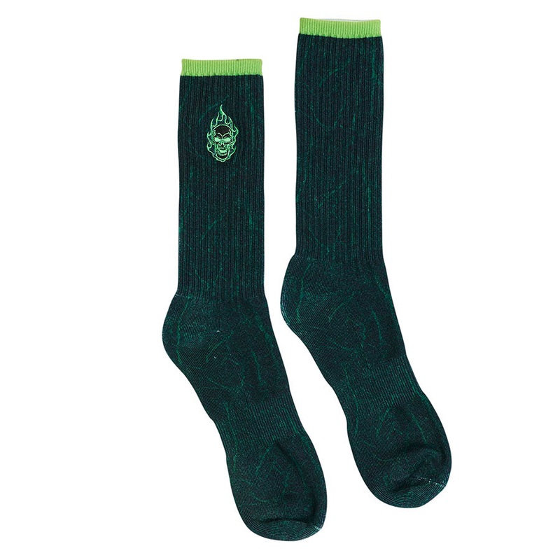 Creature Corpse Mens Crew Socks Green Black OS Black