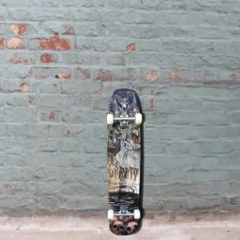 Gravity Pro Series 40″ Brad Edwards Skull Beach Longboard – Complete
