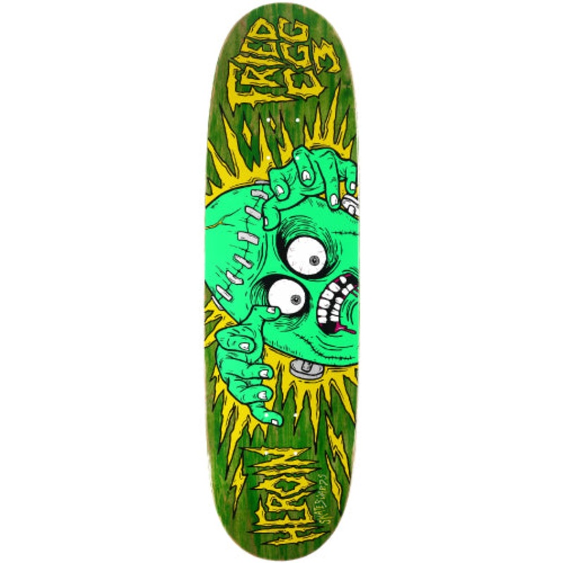 Heroin Fried Egg 3 Skateboard Deck 8.9″ 8.9″ Lime Veneer