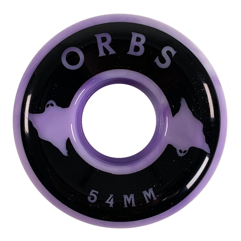 Orbs – 54mm – 99a – Specters Swirls – Purple/White 54mm