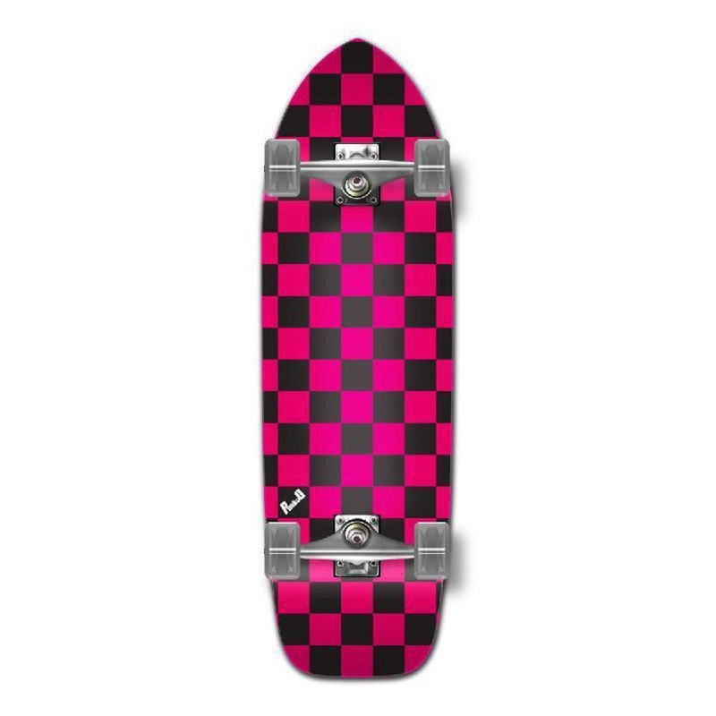 Punked Old School Longboard Complete – Checker Pink Complete