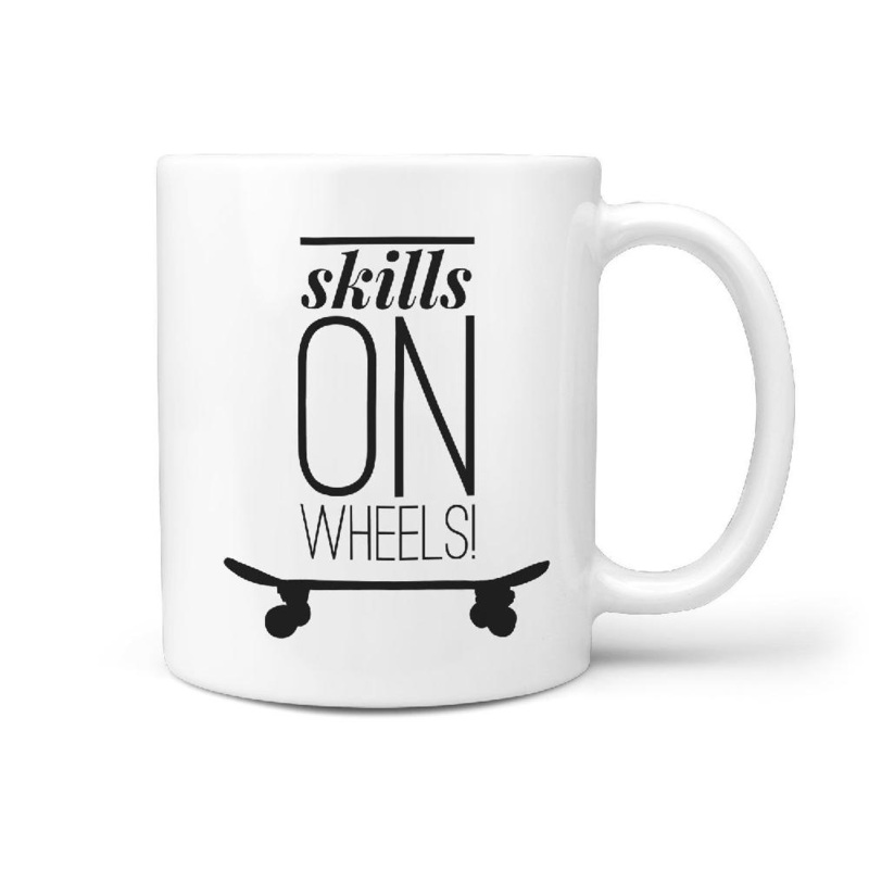 Skills On Wheels – Mug Gift for Skateboarder