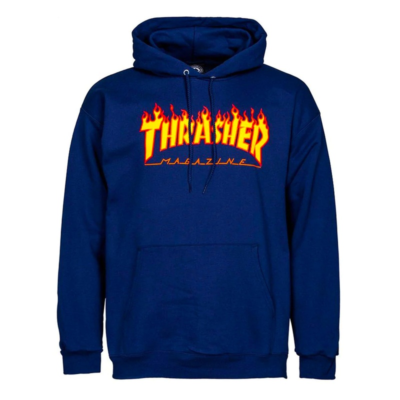 Thrasher – Flame Logo – Hooded Sweat – Navy S