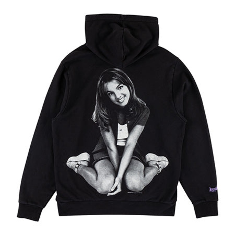 Welcome Skateboards Britney Spears Flower Pullover Hooded Sweatshirt Black Small